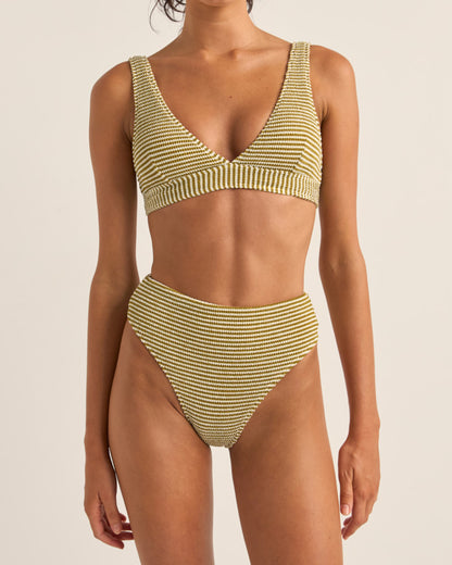 COVE STRIPE TALL TRI TOP OLIVE