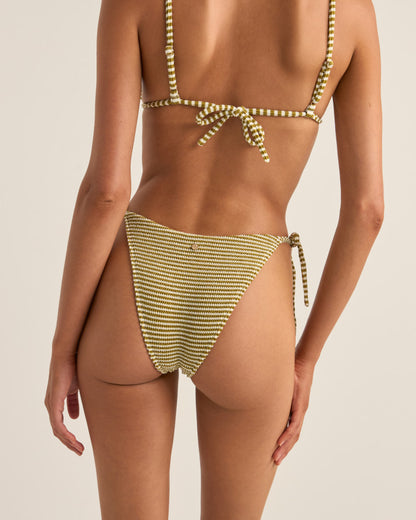 COVE STRIPE TIE SIDE HI CUT PANT OLIVE