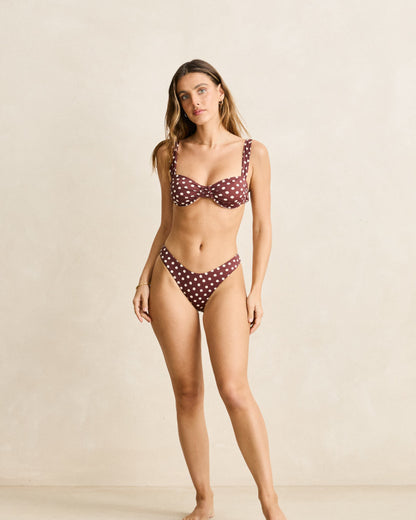 DOTTI HI CUT PANT café