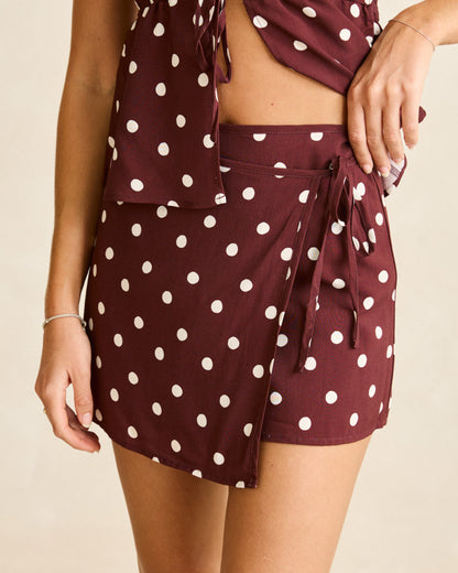 DOTTI MINI SKIRT café