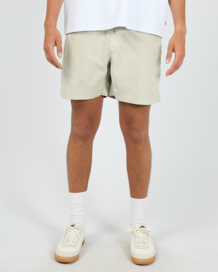 ELASTIC WAIST SHORT nat