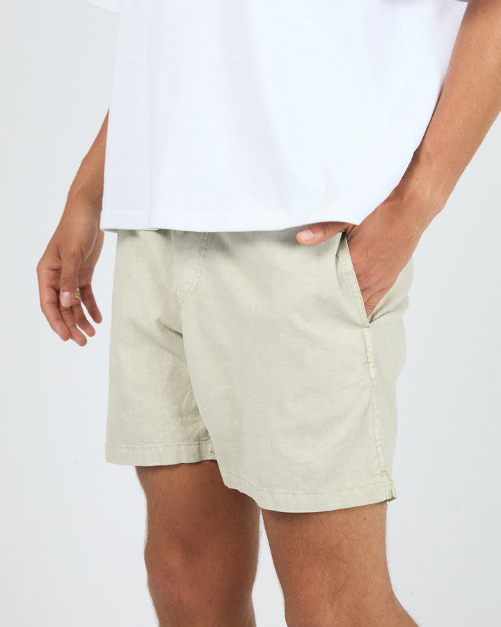 ELASTIC WAIST SHORT nat