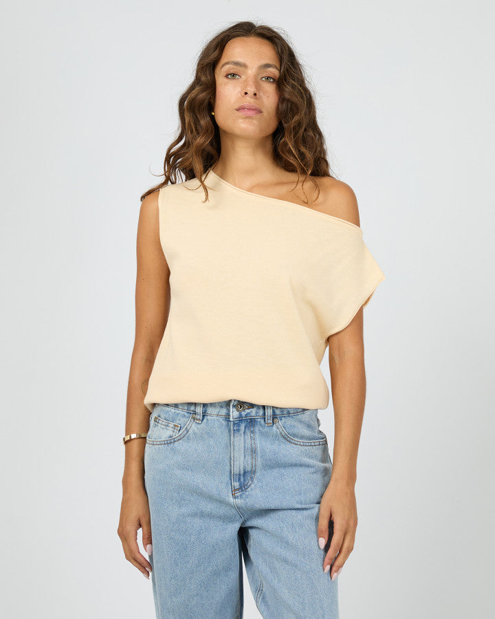 ELLIS OFF THE SHOULDER TOP butter