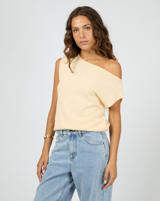 ELLIS OFF THE SHOULDER TOP butter