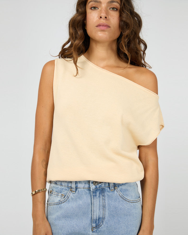 ELLIS OFF THE SHOULDER TOP butter