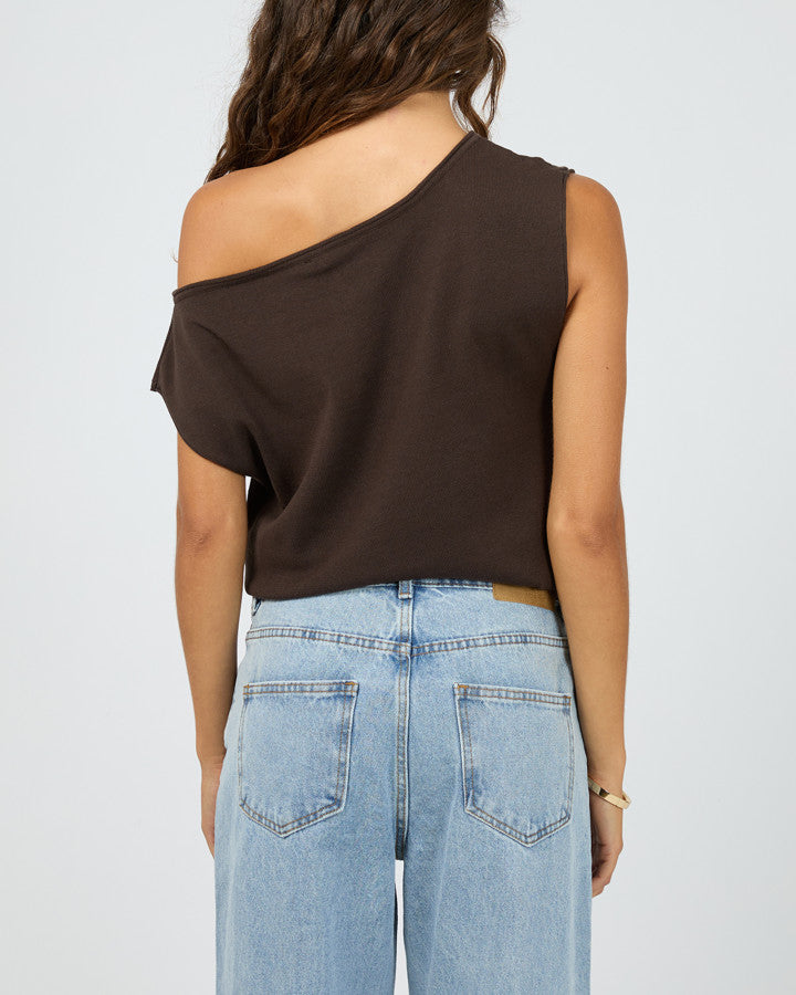 ELLIS OFF THE SHOULDER TOP chocolate