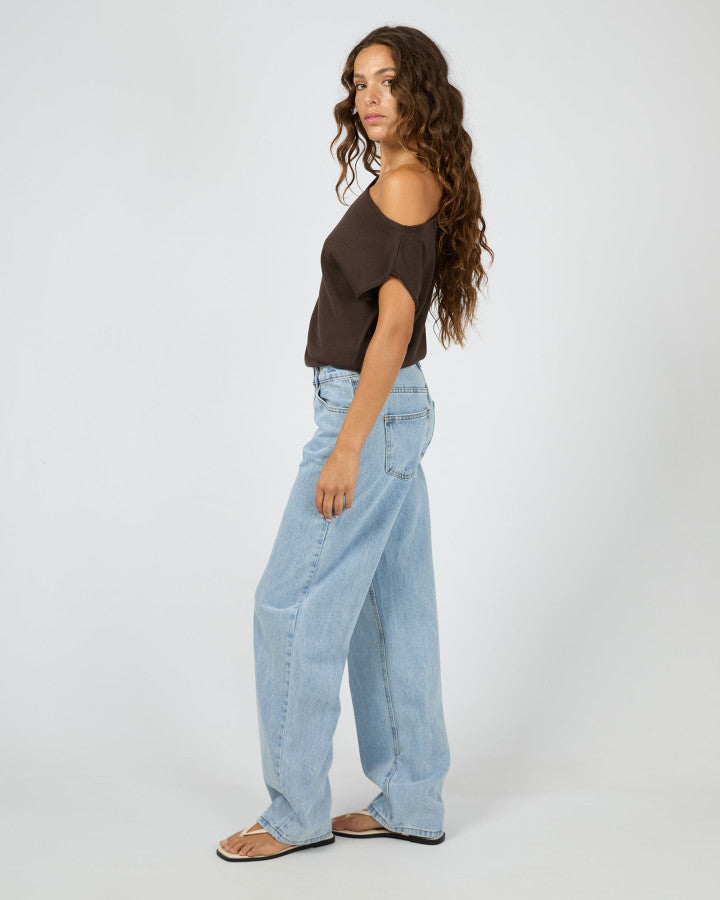 ELLIS OFF THE SHOULDER TOP chocolate