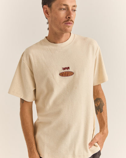 EMBROIDERED VINTAGE TERRY SS T-SHIRT