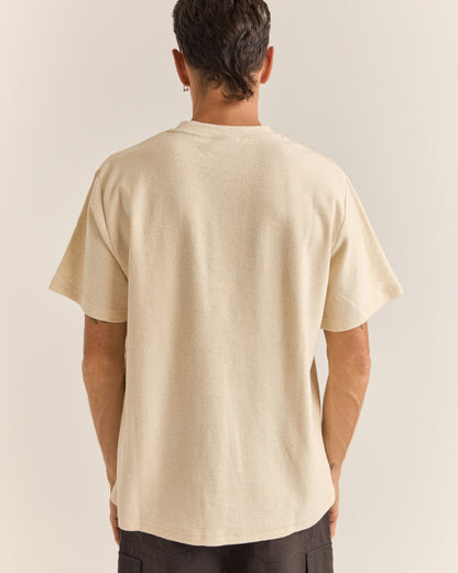 EMBROIDERED VINTAGE TERRY SS T-SHIRT