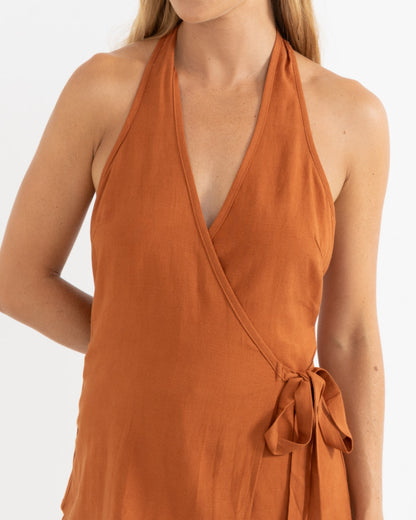 EMI WRAP TOP almond