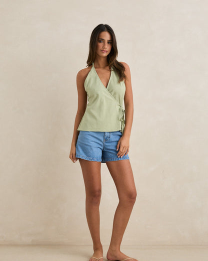 EMI WRAP TOP palm