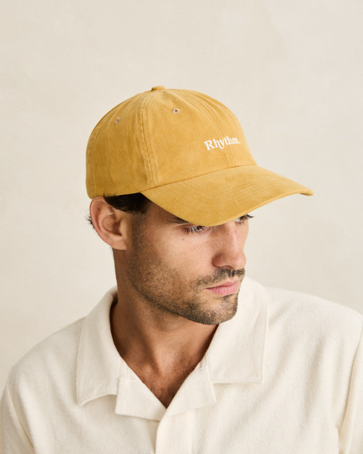 ESSENTIAL BRUSHED TWILL CAP mustard