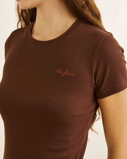 EVERYDAY RIB TEE chocolate