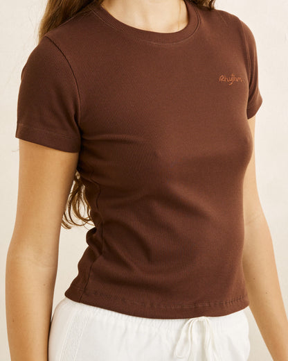 EVERYDAY RIB TEE chocolate