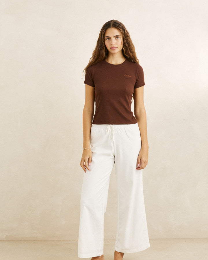 EVERYDAY RIB TEE chocolate