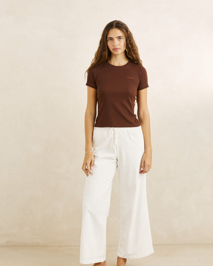 EVERYDAY RIB TEE chocolate