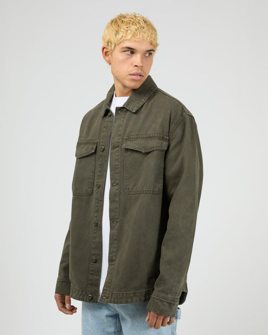 FADE OVERSHIRT khaki