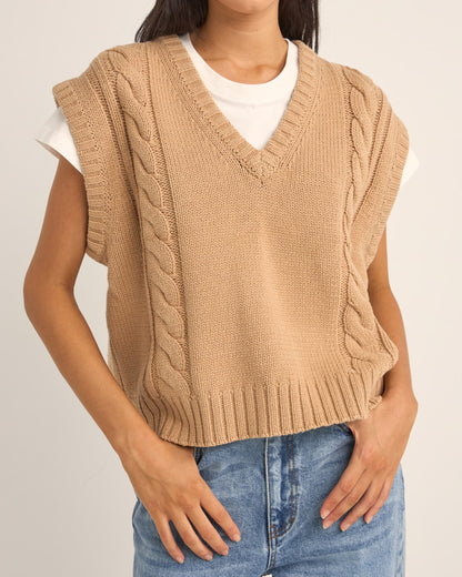 FINLEY CABLE KNIT VEST