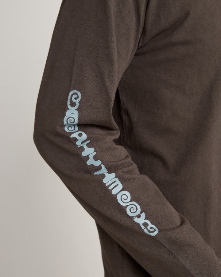 FLAME PRINTED VINTAGE LS T-SHIRT