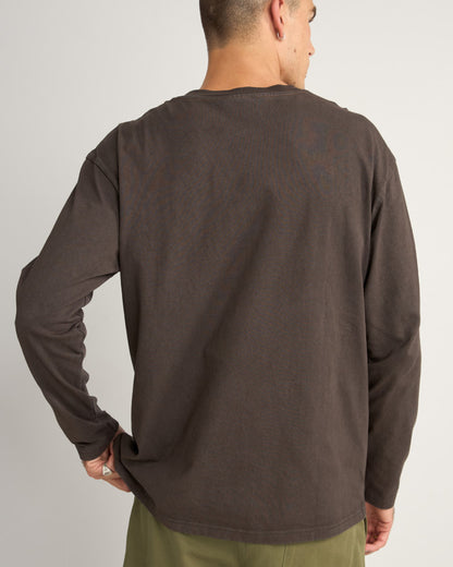 FLAME PRINTED VINTAGE LS T-SHIRT