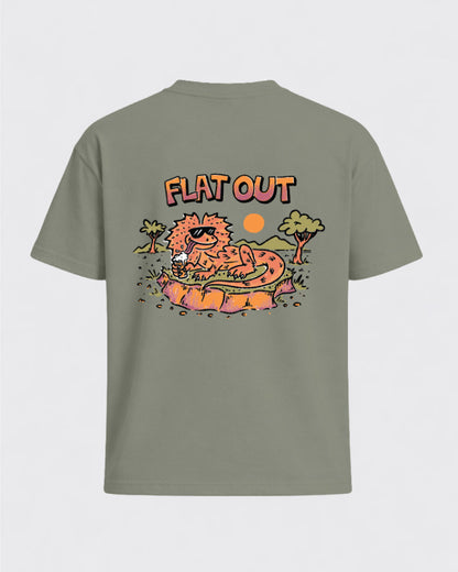 FLAT OUT TEE khaki