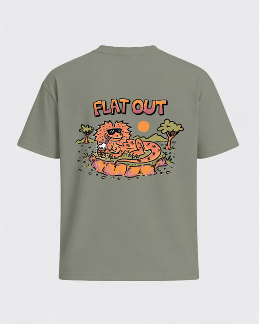 FLAT OUT TEE khaki
