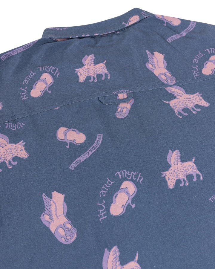 FLIP FLOP SS SHIRT dusty blue