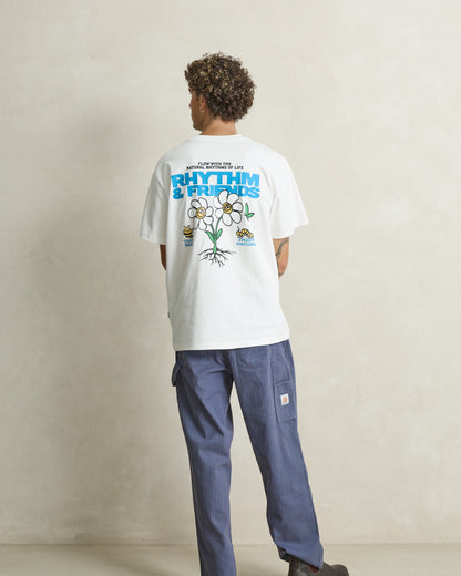 FLOWER FRIENDS VINTAGE SS T-SHIRT white
