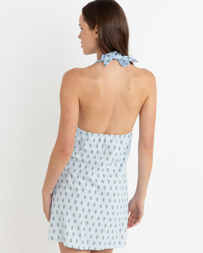 GINGER HALTER MINI DRESS LIGHT BLUE