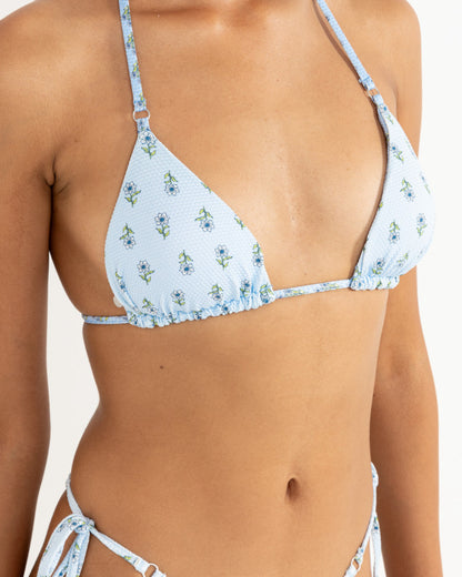 GINGER REVERSIBLE SLIDE TRI TOP CORNFLOWER