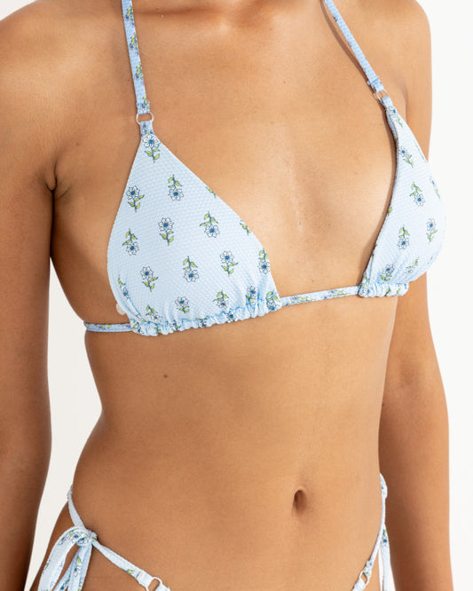 GINGER REVERSIBLE SLIDE TRI TOP CORNFLOWER