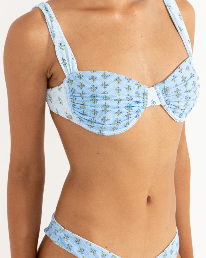 GINGER SOFT STRAP BALCONETTE TOP CORNFLOWER