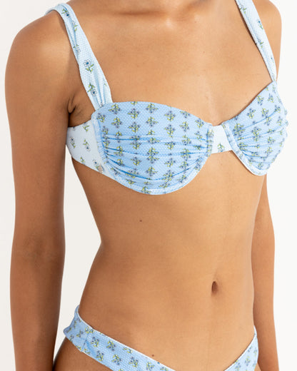 GINGER SOFT STRAP BALCONETTE TOP CORNFLOWER