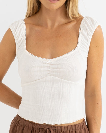 GRACIE SWEETHEART TOP cream