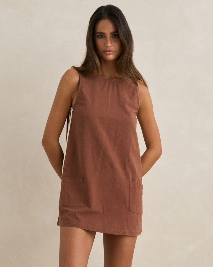 HANALEI MINI DRESS chocolate