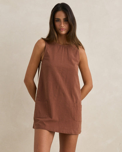 HANALEI MINI DRESS chocolate