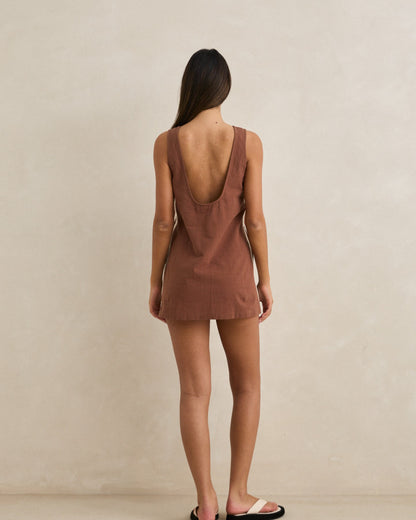 HANALEI MINI DRESS chocolate