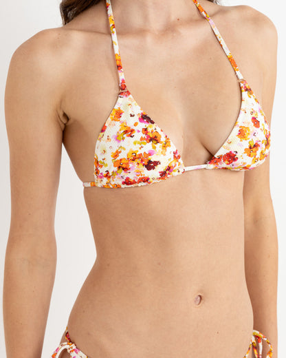 HAVEN FLORAL SLIDE TRI TOP RED