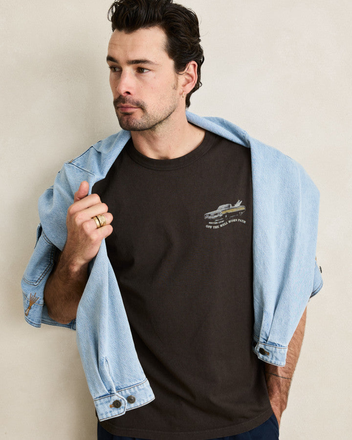HEADING WEST VINTAGE SS T-SHIRT black