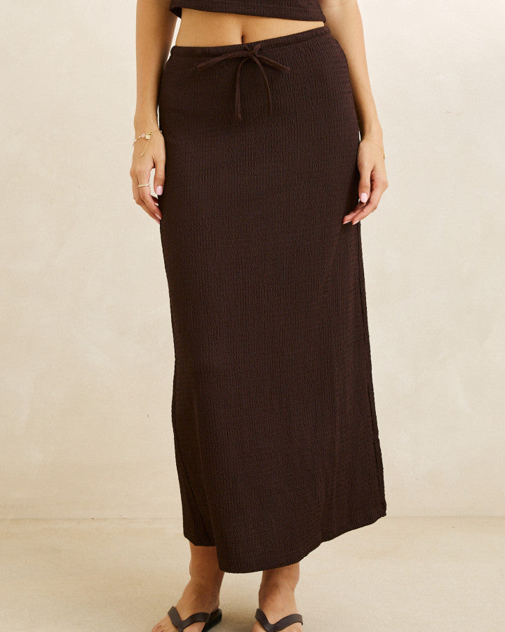 INDIE MAXI SKIRT chocolate