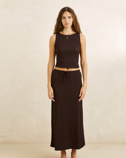 INDIE MAXI SKIRT chocolate