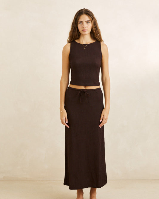 INDIE MAXI SKIRT chocolate