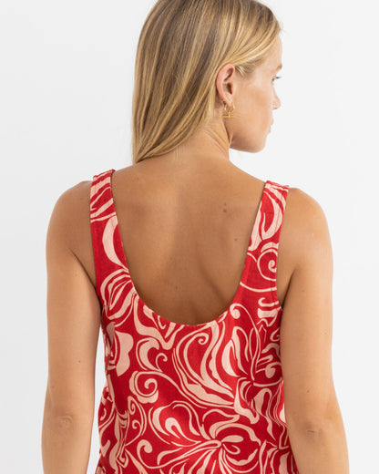 KAI FLORAL VEST TOP fire