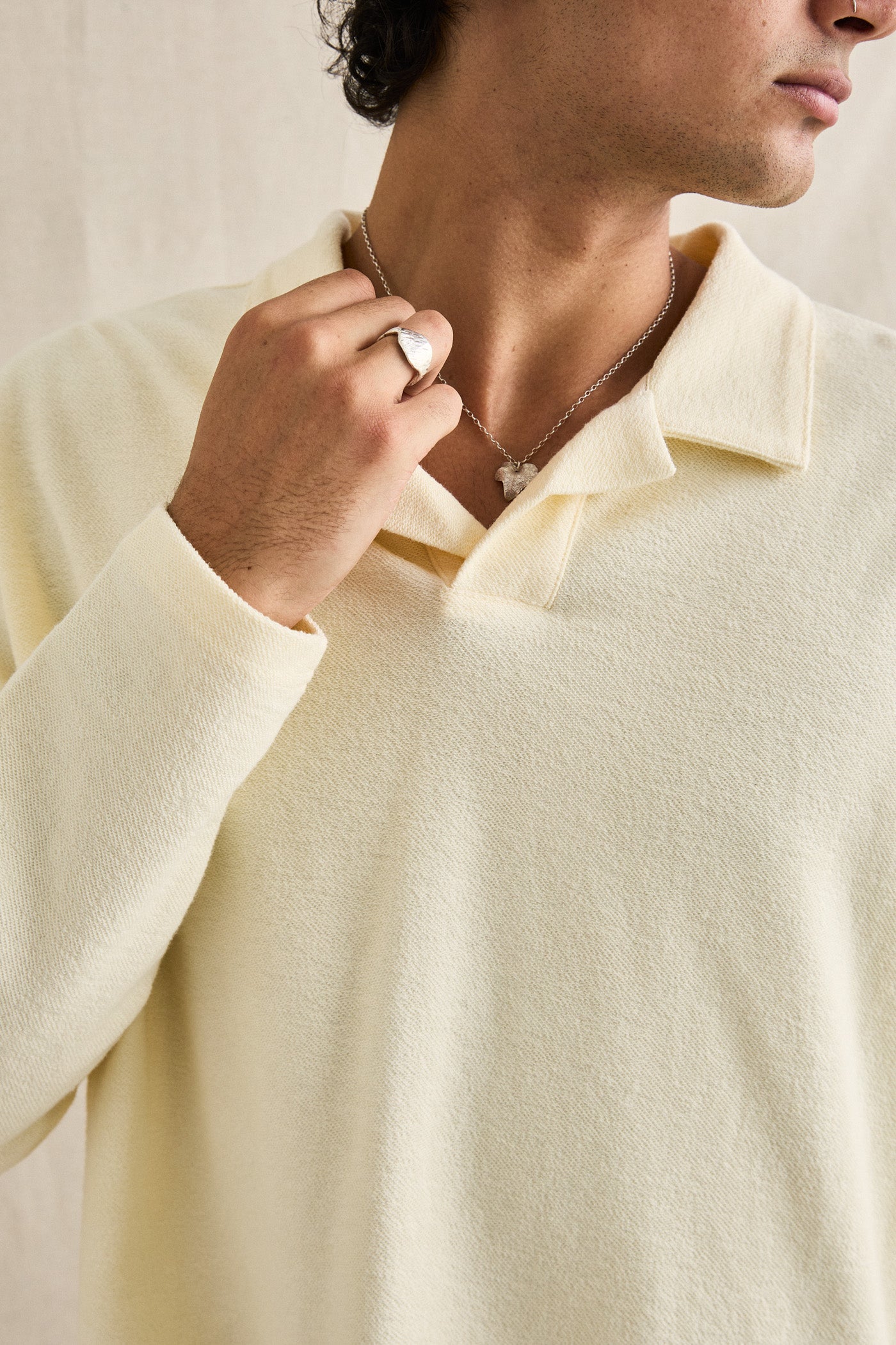 KAPU LS RUGBY POLO ECRU