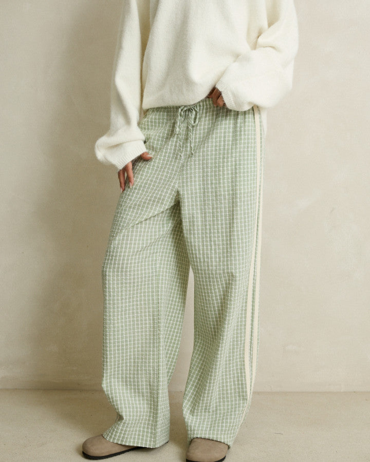 KIRRI CHECK PANT forest green