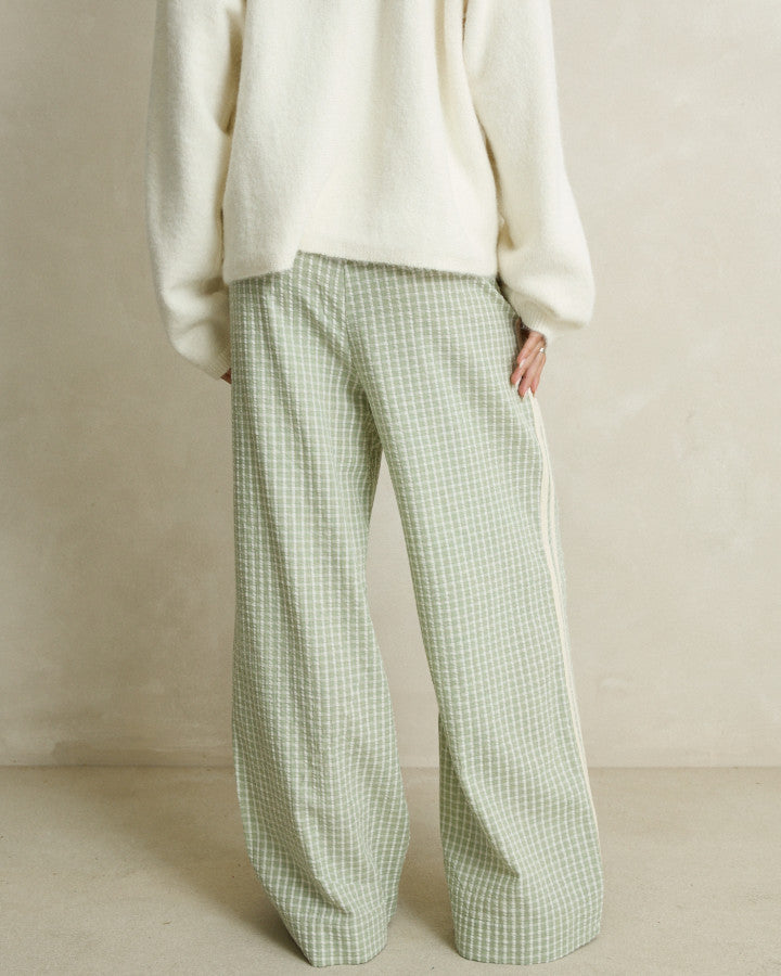 KIRRI CHECK PANT forest green