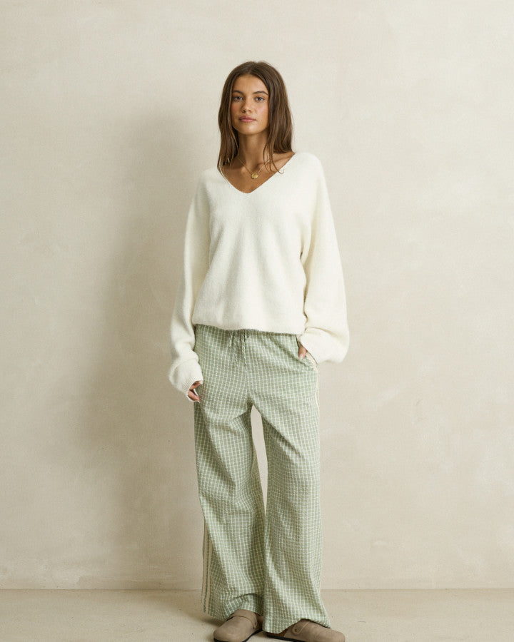 KIRRI CHECK PANT forest green