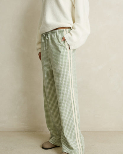 KIRRI CHECK PANT forest green