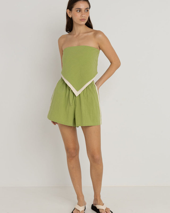 LARA SCARF TOP GREEN