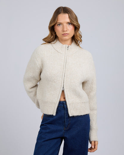 LEILA ZIP THRU JUMPER chalk